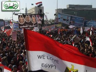 حشد للمتظاهرين من جميع الطوائفالأصرار على أقتلاع الظلم فوق أشجار