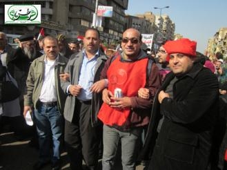 تجمع المسيرة فى شارع شبراالمسيرة تصل إلى نفق شبرا&nbsp;الإيمان