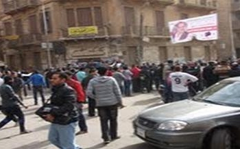 &nbsp;بعد عمليات الكر والفر بين المتظاهرين وقوات الأمن التى شهدتها