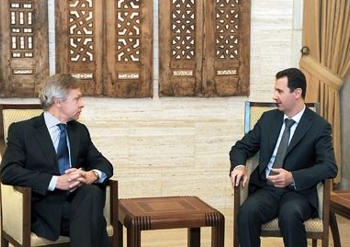 استقبل الرئيس السوري بشار الأسد صباح اليوم الثلاثاء مبعوث روسيا الذي
