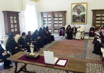بابا الفاتيكان يستقبل كاثوليكوس الأرمن ويشدد على أهمية الحوار المسكوني