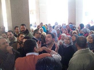 &nbsp;&nbsp;شهد اليوم الثالث لاضراب موظفى المحاكم بمحافظة بنى سويف