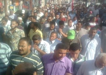 مظاهرات عارمة بكفر الشيخ تنديدا بحكم القضاء