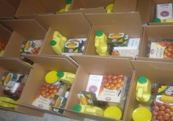 200 كرتونة مواد غذائية من ديرا بوش لفقراء المسلمين بمناسبة شهر رمضان