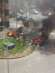 بلطجية يهاجمون مبني نايل سيتى