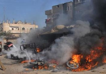إصابة ثلاثة فلسطينيين في غارة إسرائيلية شمال غزة