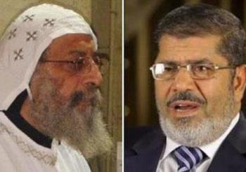 نص برقية عزاء البابا للرئيس مرسى