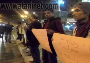 وقفة ليليه لجبهة الإنقاذ ببني سويف للحشد لليوم