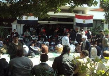 اعتصام القوى الثورية يوقف العمل بمحافظة القليوبية