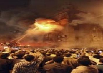 على خلفية الاعتداء على كنيسة مار جرجس بقرية سرسنا في الفيوم
