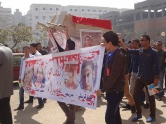 طلاب جامعة بني سويف شيعوا دولة القانون