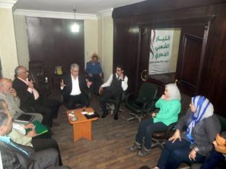 صباحى يستقبل وفد شعبى من بورسعيدلمناقشة الانتقادات الموجه لجبهةالانقاذ