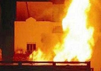 اشعال النيران بالسجن العسكري بالمنيا