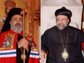رؤساء الكنيسة بدمشق يصلون من اجل الاباء المخطفون