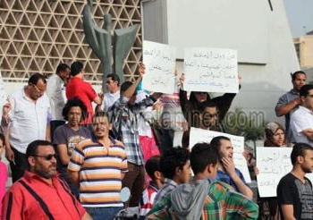 تظاهرة ذوى الإحتياجات الخاصة بالأسكندرية تضامنا مع نظرائهم بالشرقية
