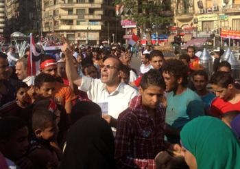 رئيس حزب شباب مصر فى  ميدان التحرير: لن نتراجع عن إسقاط مرسى