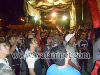 مظاهرة حاشدة لمعارضي الرئيس ببني سويف