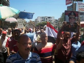 مظاهرة حاشدة لتأييد الجيش بمدينة دسوق بكفرالشيخ