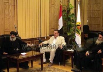 وفد من الكنيسة الأرثوذكسية للتهنئة بعيد الفطر المبارك