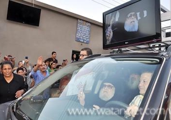 رغم غلق ابواب دير العذراء بجبل أسيوط فى عيدها