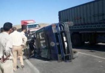 إصابة ضابط و4 جنود فى انقلاب سيارة شرطة ببنها