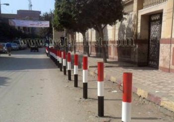 مصادات أمام كنائس بني سويف لمنع تواجد السيارات بجوارها