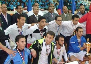 فوز المنصورة بالمركز الاول فى البطولة العربية لخماسيات كرة القدم