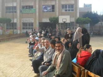 حشود ناخبين  تتدفق علي لجان بني سويف