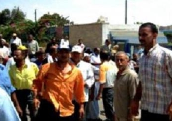 احتجاجا على نقل مدير الوحده:العاملون بإدارة مرور كفر الزيات يضربون