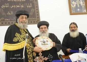 البابا تواضروس فى زيارته التاريخية لدير أبو مقار