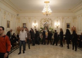 بالصور:بطريركية السريان الارثوذكس تتلقى التعازى فى رحيل البطريرك عيواص