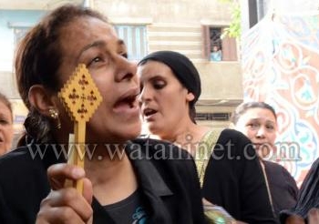 بالصور والفيديو..جنازة ماري جورج ضحية  مسيرات “الارهابية” بعين شمس