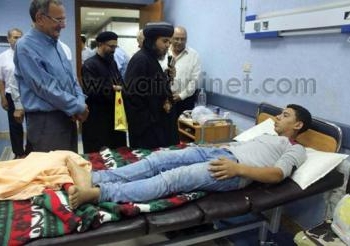 أسقف جنوب سيناء فى زيارة لمصابين الطور