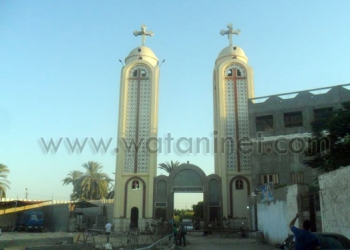 أسقف بني سويف يرأس قداس عيد العذراء بديرها ببياض