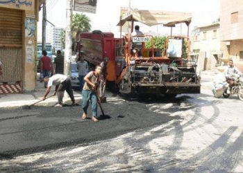 استكمال رصف شوارع بنها لحل مشكلة الاختناقات المرورية