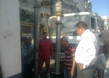 البدء في معالجة مشاكل الصرف الصحي في منطقة فاطمة الزهراء ببورسعيد 