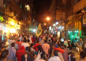 مظاهرات مسائية لأنصار الإرهابية ببني سويف ضد الجيش