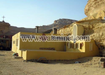 احداث الدير الاثرى بوادى الريان وبيان الكنيسة