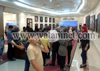 توافد المواطنين للمنحف الحربى ببورسعيد للاحتفال بذكرى اكتوبر المجيدة
