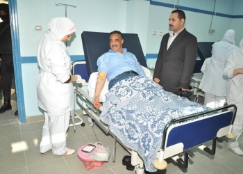 تبرعات بالدم لصالح المرضى في مستشفى بورسعيد العام 