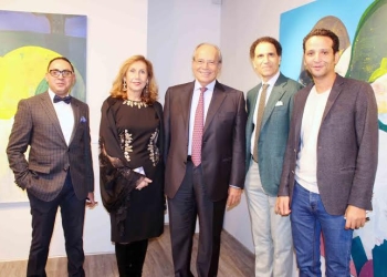 نجوم الفن في إفتتاح معرض الفنان عصام معروف بجاليري مصر