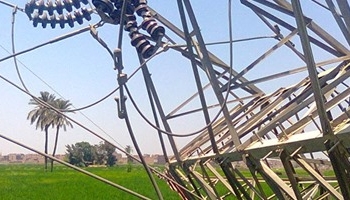 الكهرباء: إسقاط برج الشد في الغردقة المغذي للمطار وإصلاحه خلال أسبوع 
