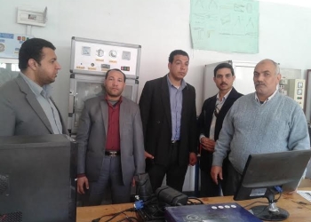 وفد من مجلس شباب محلي سنورس والمنظمة المصرية وجمعية السواقي في اجتماع وحدة التدريب والتوظيف 