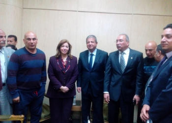وزير الشباب  يضع حجر أساس حمام السباحة بنادي الأتحاد السكندري