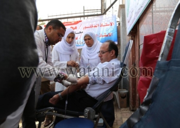 بالصور .. حملة للتبرع بالدم بإستاد دمنهور بالبحيرة