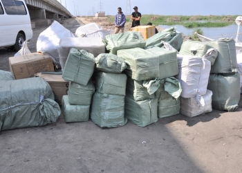  المسطحات ببورسعيد تحبط  تهريب (5طن) بضائع  
