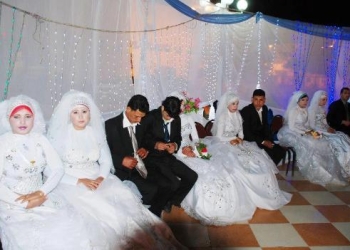 حفل زفاف جماعى ل 22 عريس وعروسة فى عيد اليتيم بالدقهلية