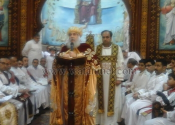 تعرف علي لماذا القي : الأنبا غبريال يلقي عظة العيد قبل الإنجيل   