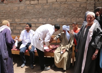 جامعة بني سويف تنظم قوافل بشرية وبيطرية مجانية 