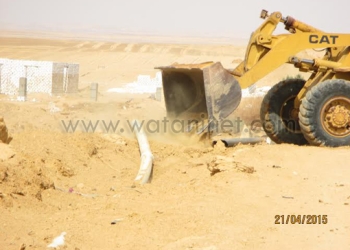 رفع 25 حالة تعد وإزالة خط مياه مغتصب من ترعة الجمهورية بطامية